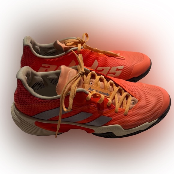 Adidas Adizero Ubersonic Tennis Shoes Orange Women’s 9 - Picture 3 of 10